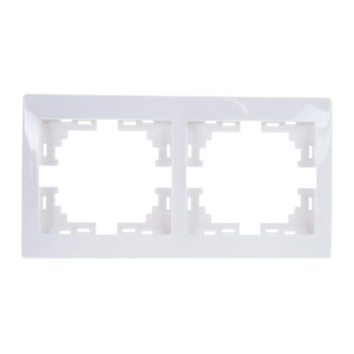 Рамка 2-я белая горизонтальная без вставки Mira Lezard (10/120)