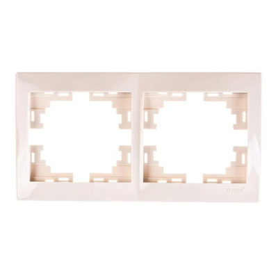 Рамка 2-я кремовая горизонтальная без вставки Mira Lezard (10/120)