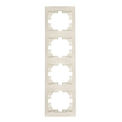 Рамка 4-я кремовая вертикальная без вставки Mira Lezard (10/120)