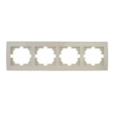 Рамка 4-я кремовая горизонтальная без вставки Mira Lezard (10/120)
