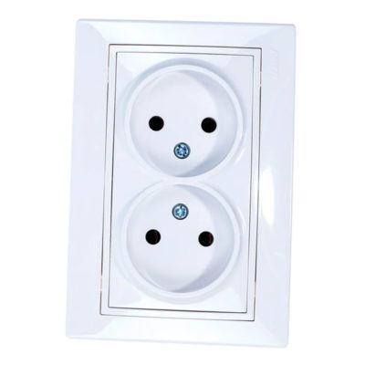 Розетка 2СП CAT5e белая Mira Lezard (10/120)