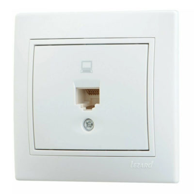 Розетка CAT5e белая Mira Lezard (10/120)