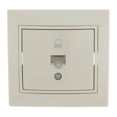 Розетка CAT5e кремовая Mira Lezard (10/120)