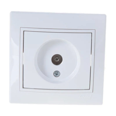 Розетка TV белая проходная  Mira Lezard (10/120)
