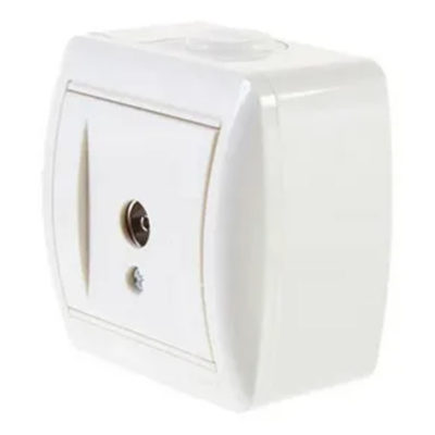 Розетка TV белая проходная Nata Lezard (10/120)