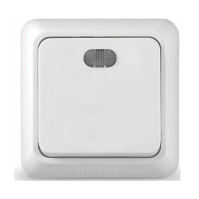 Выключатель 1ОП белый с подсветкой IONICH UNIVersal