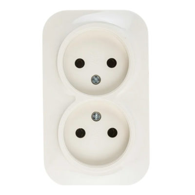 Розетка 2ОП б/з слоновая кость IONICH (ivory) (еврослот) UNIVersal