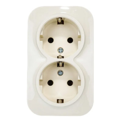 Розетка 2ОП с/з слоновая кость IONICH (ivory) (еврослот) UNIVersal