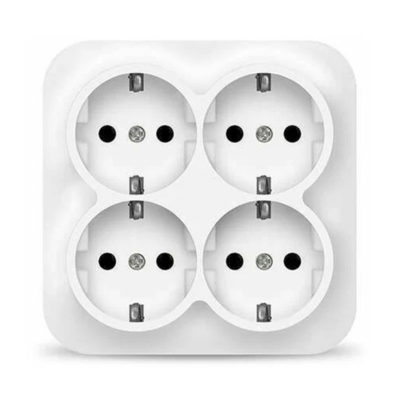 Розетка 4ОП с/з белая квадрат IONICH UNIVersal квадратная