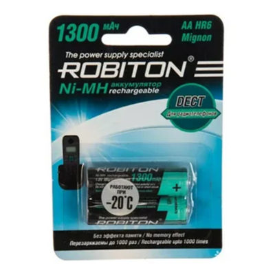 Аккумулятор 1300МНАА-2 2BL 2 на блистере DECT ROBITON