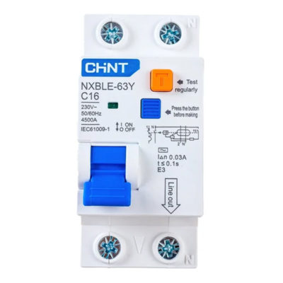 Выключатель диф.тока УЗО 1п+N 16А CHINT NXL-63