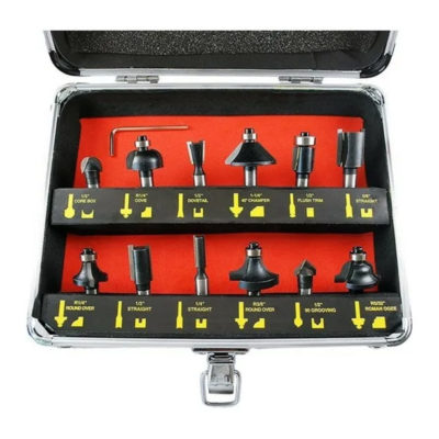 Набор фрез по дереву 12 предм. металлическая коробка