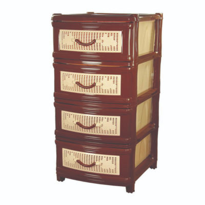 КОМОД УНИВЕРС. 4-Х СЕКЦИОННЫЙ (КОРИЧНЕВ.) (1) "АЛЬТЕРНАТИВА" М1356