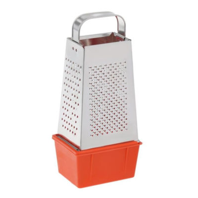 Терка 4-гран. с металл. ручкой с контейнером (11*8