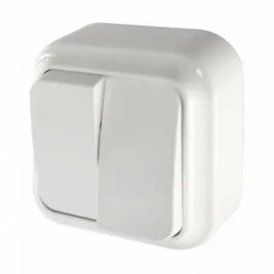 Выключатель герметичный о/у 2 кл. БЕЛТИЗ белый