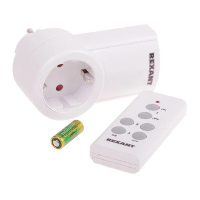 Дистанционно управляемый выключатель-пульт розетки  с/з(розетка+пульт)