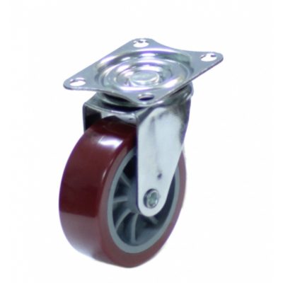 Колесо мебельное Д40 без тормоза красное