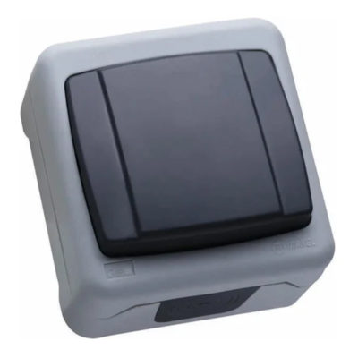 Выключатель 1ОП серый IP55 Makel