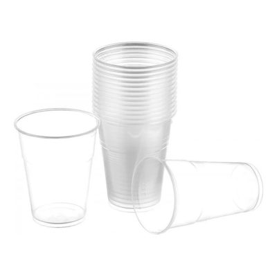 Посуда одноразовая набор стаканов прозрачных 200мл.
