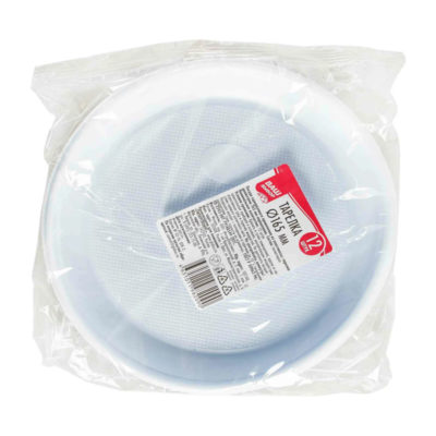 Тарелка одноразовая столовая 12 шт.