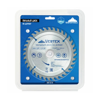 Пильный диск по дереву 200*36Т*32/30 VERTEXTOOLS