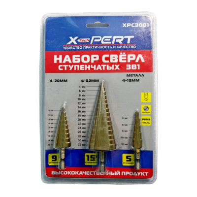 Набор ступенчатых сверел ХРС 3001