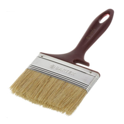 Кисть пл BARTEX  ПЛАСТ  ручка Евро 4" натур щетина 1118140