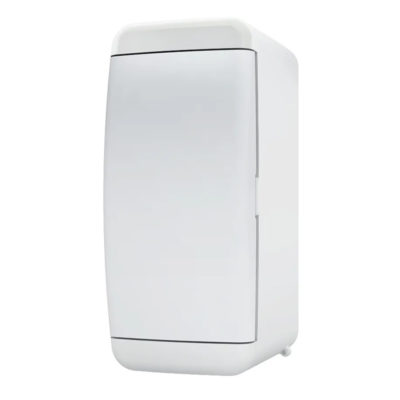 Бокс ОП белый 2 мод. непрозр.белая дверца IP41