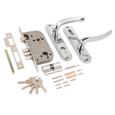 Замок врезной Аллюр 132/1 хром