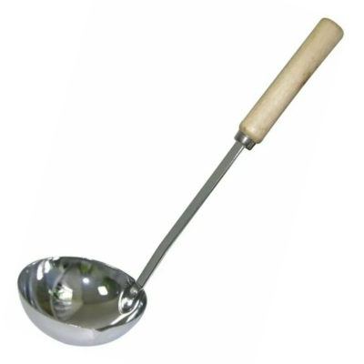 Половник хром с дерев. ручкой