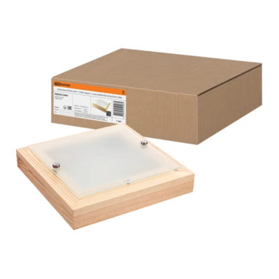 Светильник НПБ 02-2*40-111 УХЛ4 "КИОТО-1" сосна 2*40Вт (270*270*75)