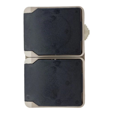 Розетка САТУРН 2ОП с/з 16А с крышкой