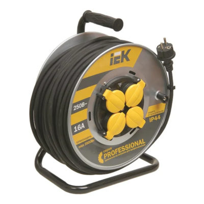 Удлинитель на метал.катушке с/з 4*40 м ПВС 3*1