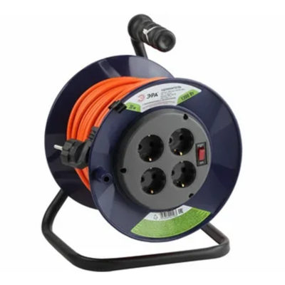 У6-251-15м Удлинитель на кабельной катушке 4гн. со шторками 15 м (ПВС2*0