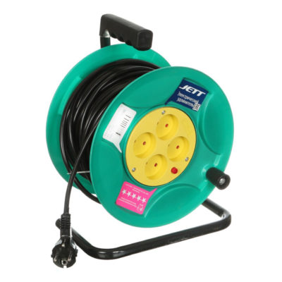 Удлинитель на катушке 4р.25м. (2*0.75) Джетт