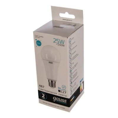 Лампа Gauss Elementary A67 25W E27 4100K