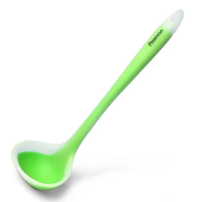 Половник силиконовый зеленый с прозр.ручкой