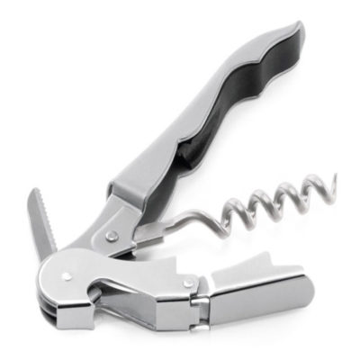 Штопор металл. с открывашкой и ножом