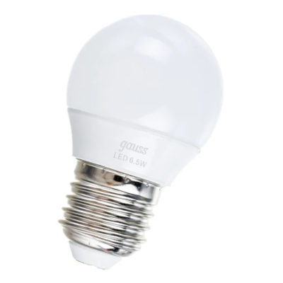 Лампа Gauss 6.5W E27 4100K Шар