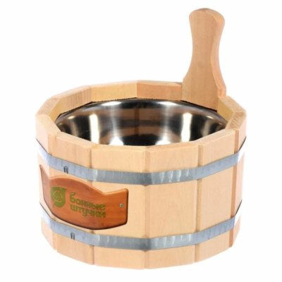 Шайка Банные штучки с нержавеющий вставкой