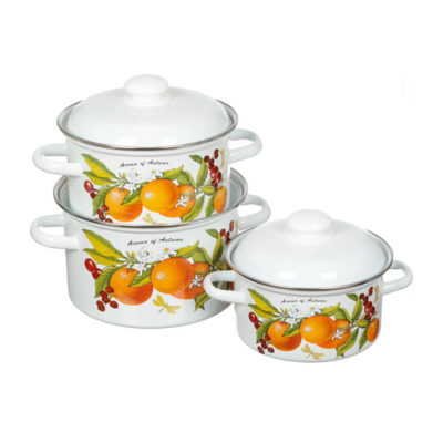 Набор эмал. кастрюль Фруктовая фантазия 2