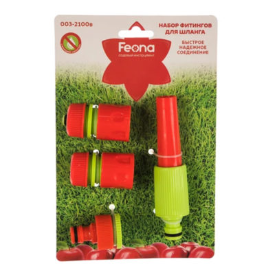 Набор фитингов для шлангов 1/2" 4 предм. FEONA 003-2100B