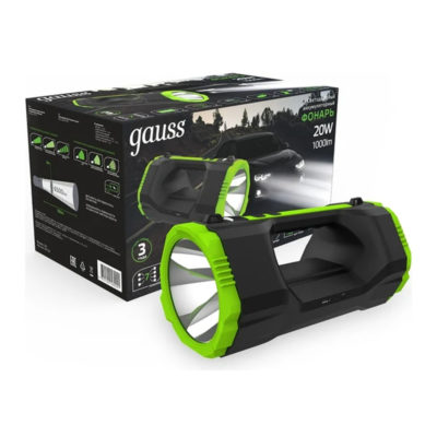 Фонарь прожекторный Gauss модель GFL703 20W 1000lm Li-ion 10000mAh диммируемый