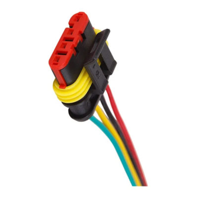 DJ7041-1.5-21 Автомобильный разъем гнездо с проводом 20 см (4-х контактный)