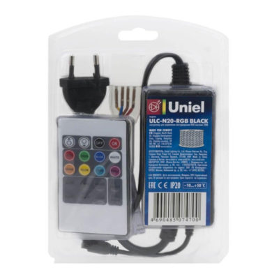 ULC-N20-RGB Контроллер с пультом ДУ д/управления светодиод.многоцветн. RGB лентами ULS-5050 сет.напряж. 220В