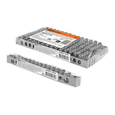 Шина "N" нулевая 6*9 мм 12/2 (12 групп/крепеж по краям)