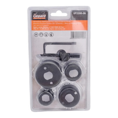 Набор коронок по дереву с центром 6 предм.