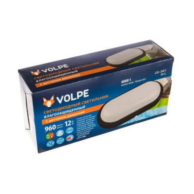 ULW-Q213 12W/NW Светильник светод.влагозащищ.с датчиком движения овал черный