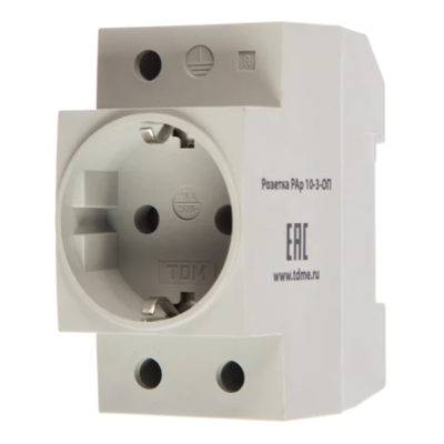Розетка на DIN-рейку с/з РАР10-3-ОП TDM