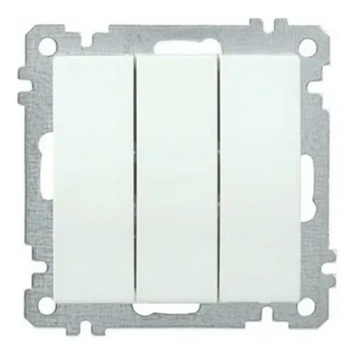 Механизм выключателя с/у 3 кл. 10А белый Ugra GUSI